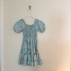Ivy City Co Floral Blue Puff Sleeve Dress